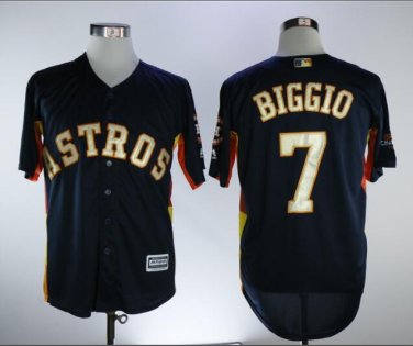 Craig Biggio #7 Houston Astros Cool Base Player Men's Jersey Navy M L XL XXL XXXL