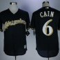 Lorenzo Cain #6 Milwaukee Brewers Cool Base Player Men's Jersey Navy M L XL XXL XXXL