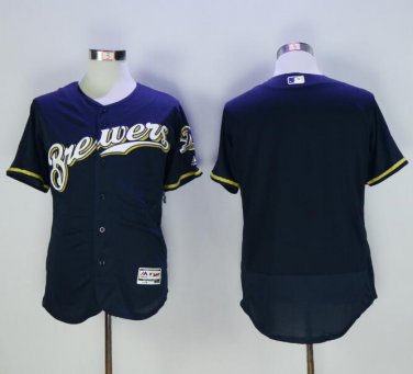 Milwaukee Brewers Cool Base Player Men's Jersey Navy M L XL XXL XXXL