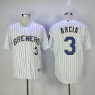 Orlando Arcia #3 Milwaukee Brewers Cool Base Player Men's Jersey White M L XL XXL XXXL