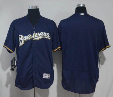 Milwaukee Brewers Cool Base Player Men's Jersey Navy M L XL XXL XXXL
