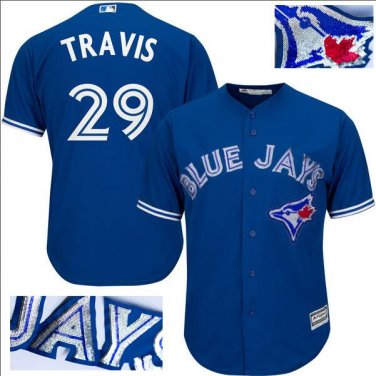 Devon Travis #29 Toronto Blue Jays Cool Base Player Men's Jersey Royal M L XL XXL XXXL