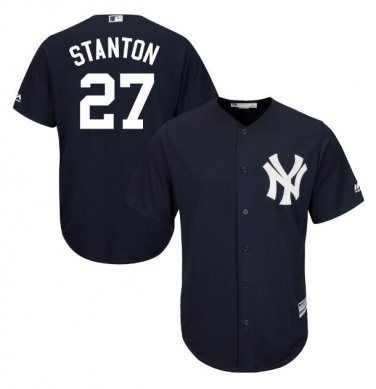 Giancarlo Stanton #27 New York Yankees Cool Base Player Men's Jersey Navy M L XL XXL XXXL