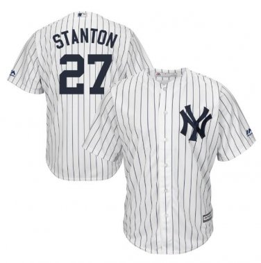 Giancarlo Stanton #27 New York Yankees Cool Base Player Men's Jersey White M L XL XXL XXXL