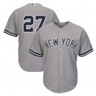#27 New York Yankees Cool Base Player Men's Jersey Gray M L XL XXL XXXL
