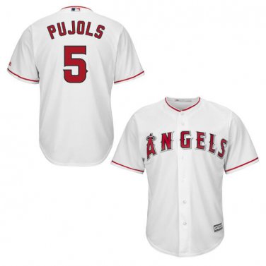 Albert Pujols #5 Los Angeles Angels Cool Base Player Men's Jersey White M L XL XXL XXXL
