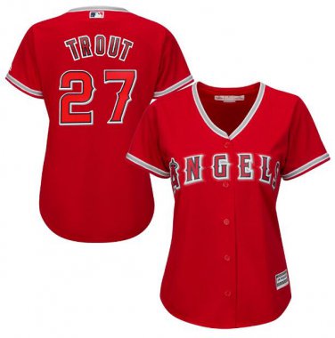 Mike Trout #27 Los Angeles Angels Cool Base Player Women's Jersey Scarlet S M L XL XXL