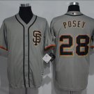 Buster Posey #28 San Francisco Giants Cool Base Player Men's Jersey Gray M L XL XXL XXXL