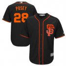 Buster Posey #28 San Francisco Giants Cool Base Player Men's Jersey Black M L XL XXL XXXL