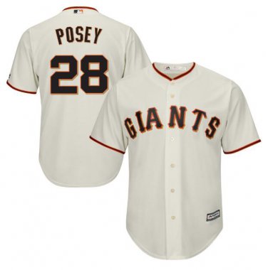 Buster Posey #28 San Francisco Giants Cool Base Player Men's Jersey Cream M L XL XXL XXXL