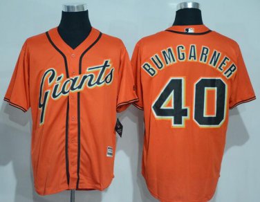 Madison Bumgarner #40 San Francisco Giants Cool Base Player Men's Jersey Orange M L XL XXL XXXL
