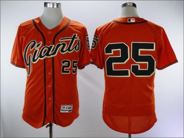Barry Bonds #25 San Francisco Giants Cool Base Player Men's Jersey Orange M L XL XXL XXXL