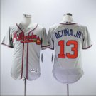 Ronald Acuña Jr. #13 Atlanta Braves Cool Base Player Men's Jersey Gray M L XL XXL XXXL