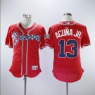 Ronald Acuña Jr. #13 Atlanta Braves Cool Base Player Men's Jersey Red M L XL XXL XXXL