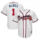 Ozzie Albies #1 Atlanta Braves Cool Base Player Men's Jersey White M L XL XXL XXXL