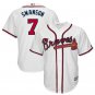 Dansby Swanson #7 Atlanta Braves Cool Base Player Men's Jersey White M L XL XXL XXXL