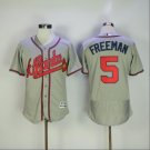 Freddie Freeman #5 Atlanta Braves Cool Base Player Men's Jersey Gray M L XL XXL XXXL