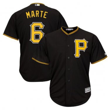 Starling Marte #6 Pittsburgh Pirates Cool Base Player Men's Jersey Black M L XL XXL XXXL