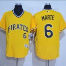 Starling Marte #6 Pittsburgh Pirates Cool Base Player Men's Jersey Gold M L XL XXL XXXL