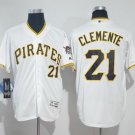 Roberto Clemente #21 Pittsburgh Pirates Cool Base Men's Jersey White M L XL XXL XXXL