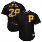 Francisco Cervelli #29 Pittsburgh Pirates Cool Base Player Men's Jersey Black M L XL XXL XXXL
