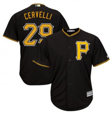 Francisco Cervelli #29 Pittsburgh Pirates Cool Base Player Men's Jersey Black M L XL XXL XXXL