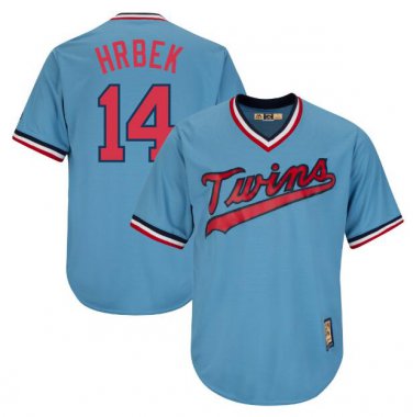 Kent Hrbek #14 Minnesota Twins Cool Base Cooperstown Men's Jersey Light Blue M L XL XXL XXXL