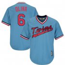 Tony Oliva #6 Minnesota Twins Cool Base Cooperstown Men's Jersey Light Blue M L XL XXL XXXL