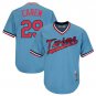 Rod Carew #29 Minnesota Twins Cool Base Cooperstown Men's Jersey Light Blue M L XL XXL XXXL