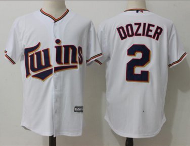 Brian Dozier #2 Minnesota Twins Cool Base Men's Jersey White M L XL XXL XXXL