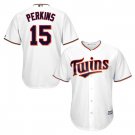 Glen Perkins #15 Minnesota Twins Cool Base Men's Jersey White M L XL XXL XXXL