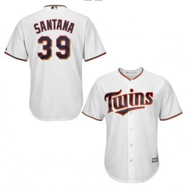 Daniel Santana #39 Minnesota Twins Cool Base Men's Jersey White M L XL XXL XXXL