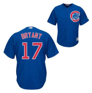 Kris Bryant #17 Chicago Cubs Cool Base Men's Jersey Royal M L XL XXL XXXL