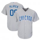 Custom Chicago Cubs Cool Base Men's Jersey Gray M L XL XXL XXXL
