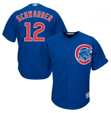 Kyle Schwarber #12 Chicago Cubs Cool Base Men's Jersey Royal M L XL XXL XXXL