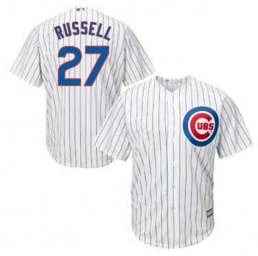 Addison Russell #27 Chicago Cubs Cool Base Men's Jersey White M L XL XXL XXXL
