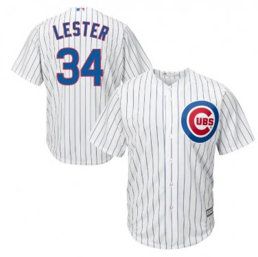 Jon Lester #34 Chicago Cubs Cool Base Men's Jersey White M L XL XXL XXXL