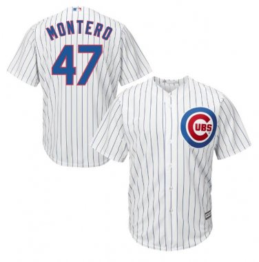 Miguel Montero #47 Chicago Cubs Cool Base Men's Jersey White M L XL XXL XXXL