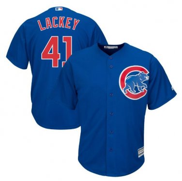 John Lackey #41 Chicago Cubs Cool Base Men's Jersey Royal M L XL XXL XXXL