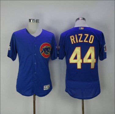 Anthony Rizzo #44 Chicago Cubs Cool Base Champions Men's Jersey Royal M L XL XXL XXXL
