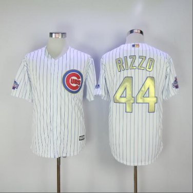 Anthony Rizzo #44 Chicago Cubs Cool Base Champions Men's Jersey White M L XL XXL XXXL