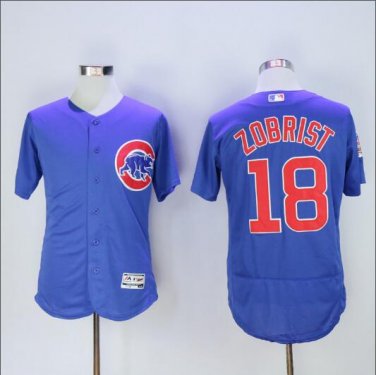 Ben Zobrist #18 Chicago Cubs Cool Base Men's Jersey Royal M L XL XXL XXXL