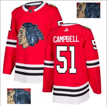 Brian Campbell #51 Chicago Blackhawks Player Men's Jersey Red S M L XL XXL XXXL