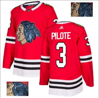 Pierre Pilote #3 Chicago Blackhawks Player Men's Jersey Red S M L XL XXL XXXL
