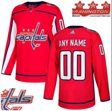 Custom Washington Capitals Player Men's Jersey Red S M L XL XXL XXXL