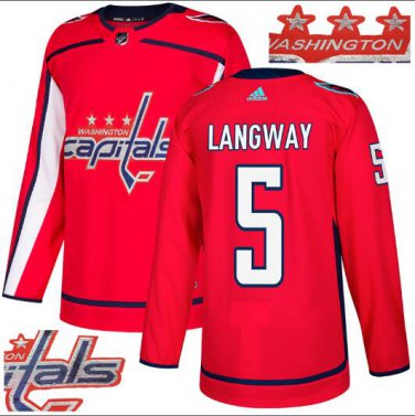 Rod Langway #5 Washington Capitals Player Men's Jersey Red S M L XL XXL XXXL