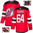 Joe Blandisi #64 New Jersey Devils Player Men's Jersey Red S M L XL XXL XXXL