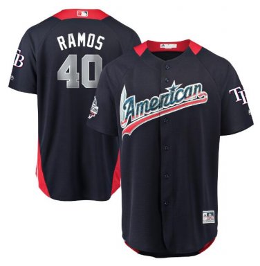 Size XXL Wilson Ramos #40 American League 2018 All-Star Game Home Run Derby Player Jersey Navy