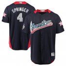 Size XXXL George Springer #4 American League 2018 All-Star Game Home Run Derby Player Jersey Navy