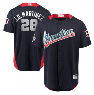 Size XXL J.D. Martinez #28 American League 2018 All-Star Game Home Run Derby Player Jersey Navy